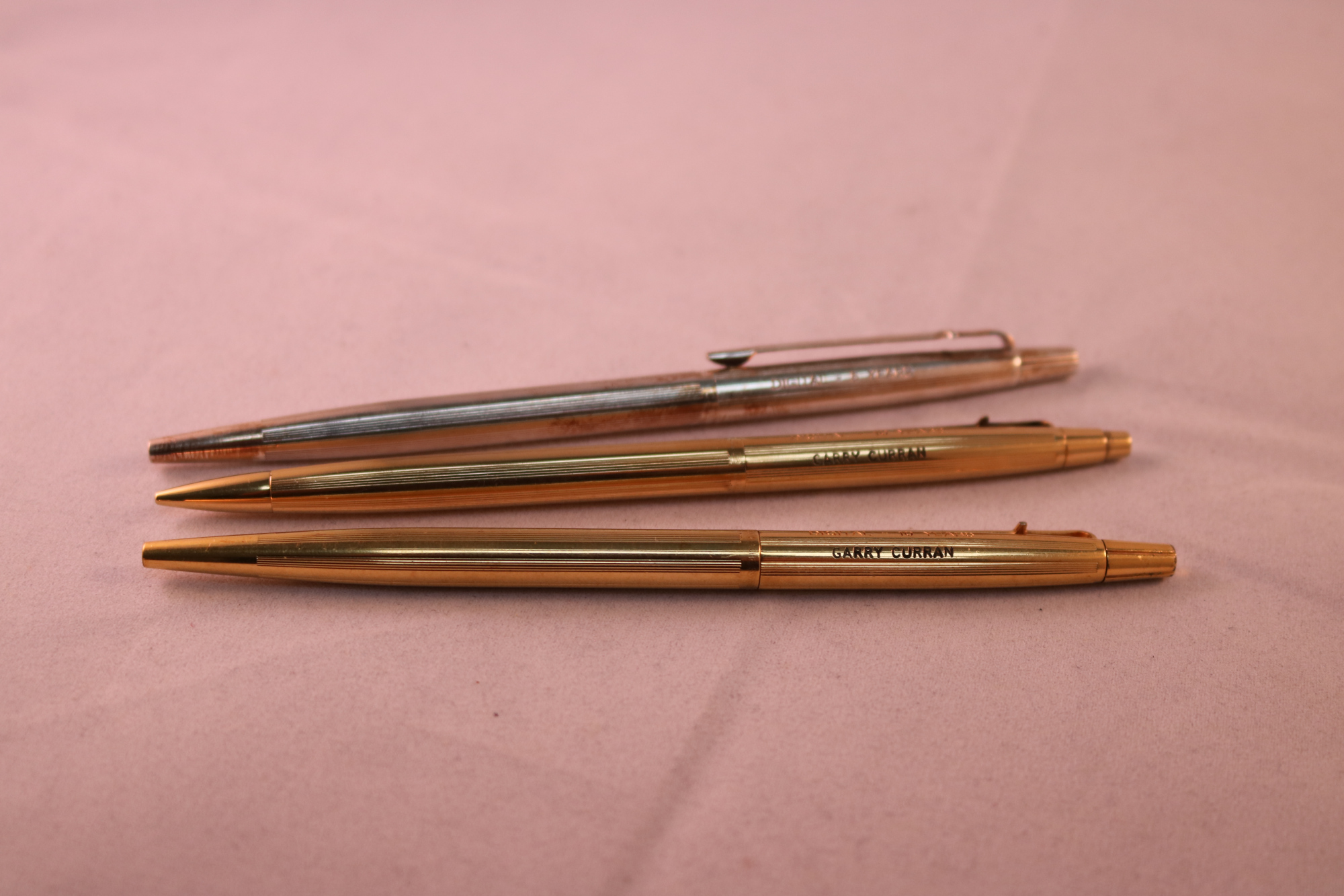 gold metallic pens